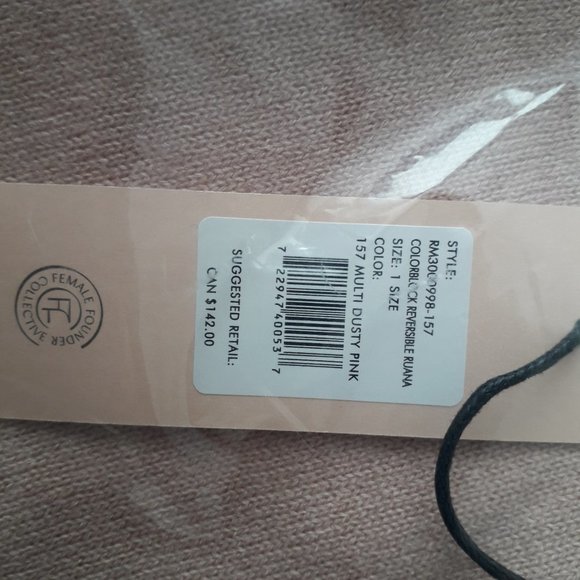 NWT - REBECCA MINKOFF RUANA IN CREAM & BEIGE - Picture 7 of 9